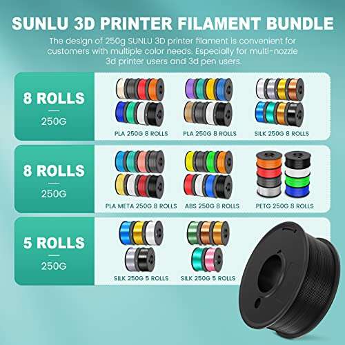 2KG SUNLU PETG 3D Printer Filament Strong 1.75mm Neat Wound Avoid
