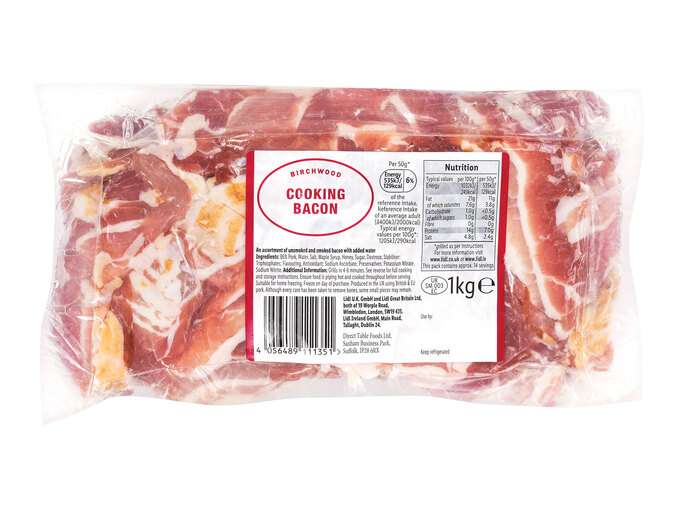 Birchwood Cooking Bacon 1kg for £1.45 @ Lidl