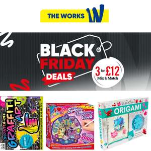Make Your Own Sparkly Clock + Scratch-Off Graffiti Art + Essential Origami Box Set - £12. Free Click & Collect - @ The Works