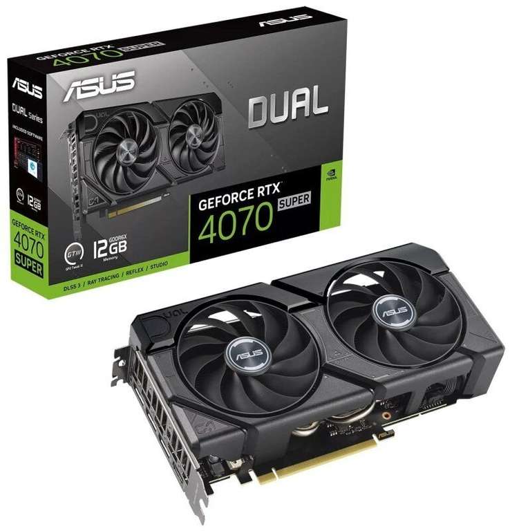 ASUS Dual GeForce RTX 4070 Super 12GB Graphics Card w.code at Ebuyer UK Store (UK Mainland)