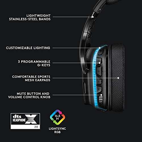 Logitech G635 Wired RGB Gaming Headphones - £74.99 @ Amazon - hotukdeals