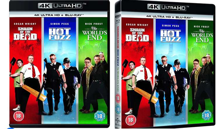 Shaun of the Dead / Hot Fuzz / The World's End Trilogy (4K Ultra HD + Blu-Ray) - with Code