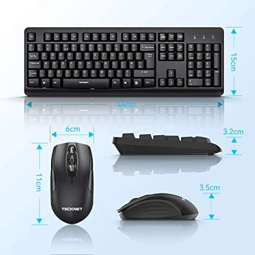TECKNET Wireless Keyboard and Mouse Set, Ergonomic 2.4G with Nano USB Receiver £16.79 Sold by TechTack(EU) & Fulfilled by Amazon