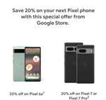 Get 20% Off The Pixel 6a, 7 & 7 Pro Via Unique Code Via Email (Pixel 6a £279.20 + Trade In + 10% Store Credit With 2tb Google One) @ Google