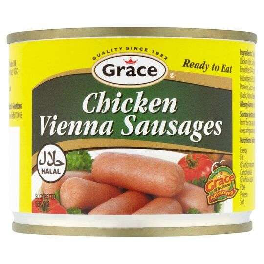Grace Halal Vienna Sausages Hot & Spicy 200G | Chicken Vienna Sausages 200G