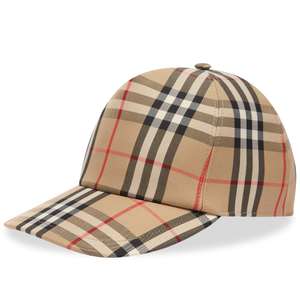 Burberry Checked Cap £130 with code @ End Clothing