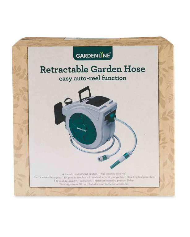 Gardenline Retractable Hose 20m + 3 Year Warranty