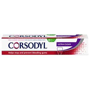 Corsodyl Ultra Clean Daily Gum Care Fluoride Toothpaste 75ml £2.50 (or cheaper via subscribe) @ Amazon
