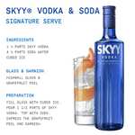 SKYY Vodka 70 cl, 40% ABV - Premium Quadruple Distilled American Vodka £15.99 @ Amazon