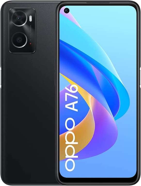 OPPO A76 Smartphone,Snapdragon 680,6.56“/90Hz screen,RAM 4GB+ROM128GB/5000mAh/33W Black £133 Sold by Only Branded.co.uk Dispatched by Amazon