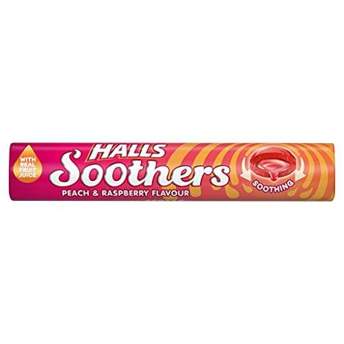 Halls Soothers Real Peach and Raspberry Juice Sweets, 45g - 50p @ Amazon