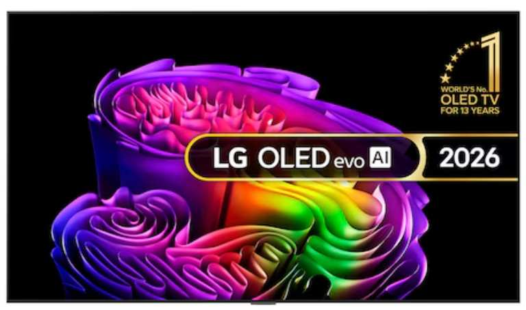 2026 LG OLED77G64LW 77 inch OLED evo AI G6 4K Smart TV with code, BLC + 15% cashback £412.61 = £2,338.16