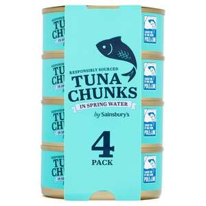 Sainsbury's Tuna Chunks in Spring Water 4x145g