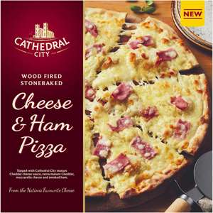 Cathedral City Wood Fired Stonebaked Cheese and Ham Pizza 359g - £1.50 - online @ Iceland