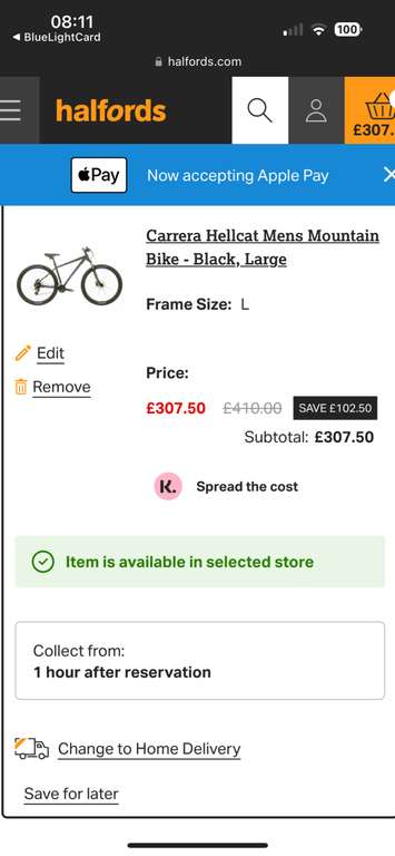 Carrera Hellcat Mens Mountain Bike - Black (S/M/L/LX) - £307.50 With Blue Light Card Discount