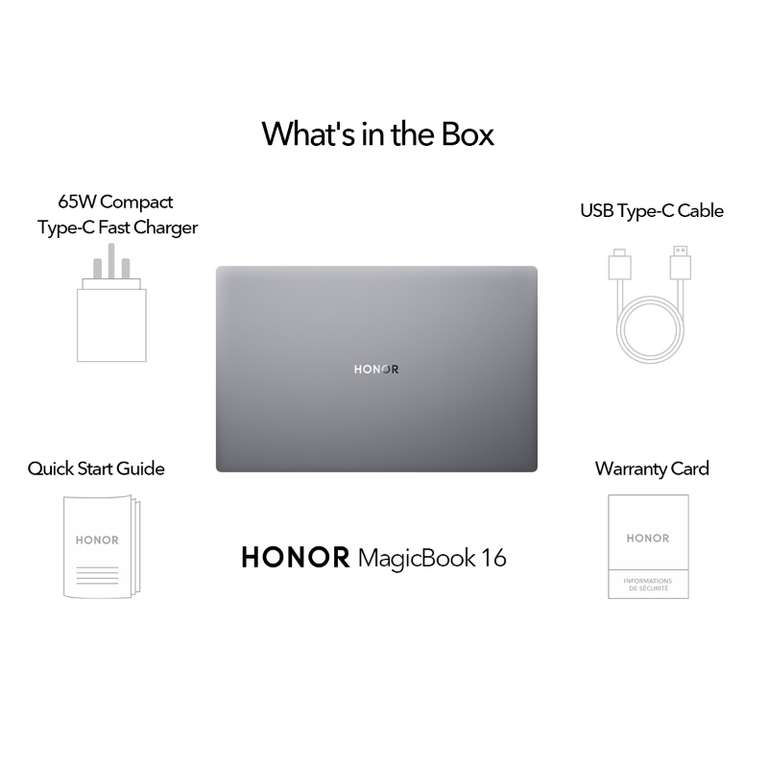 HONOR MagicBook 16 - AMD 5600H Win11 Home/16GB+512GB/Space Grey+ free HONOR Earbuds 2 £648.59 with code @ Honor