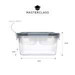 MasterClass Recycled Eco Snap Food Storage Container with Removable Divider, 800 ml