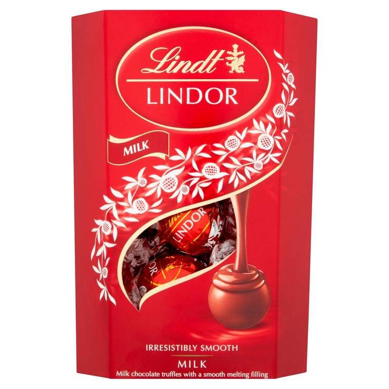 Lindt Lindor Milk Chocolate Truffles & Other Flavours~Carton 200G (Clubcard Price)