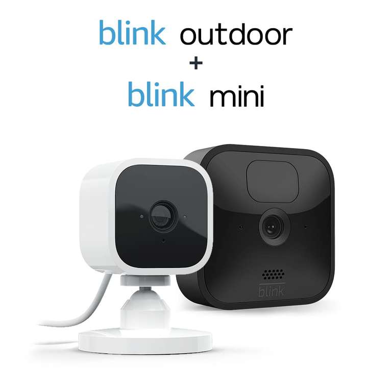 Blink Outdoor security camera (1-Camera System) + Blink Mini Indoor security camera, (1 Camera) £63.99 @ Amazon