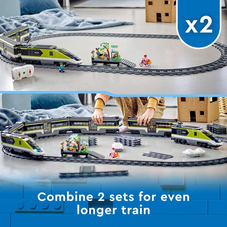 LEGO 60337 City Express Passenger Train Set, Remote Controlled Toy - with voucher