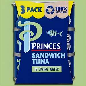 3 x Princes Sandwich Tuna In Spring Water 140g (Total 420g) - 99p (£25 Minimum Order / Free Delivery) @ Discount Dragon