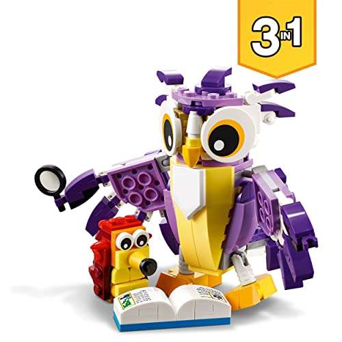 LEGO 31125 Creator 3in1 Fantasy Forest Creatures, Woodland Animal Toys Set for Kids - Rabbit to Owl to Squirrel Figures - £8.99 @ Amazon