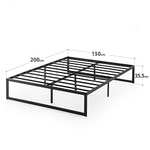 ZINUS Abel Metal Platform Bed Frame with Underbed storage - King / Double