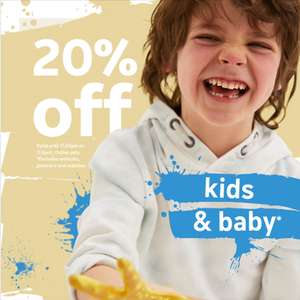20% Off Kids & Baby Clothes and Shoes including School Uniform @ Sainsbury's Tu Clothing