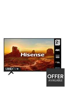 Hisense H55A7100FTUK 55 Inch 4k Ultra HD, HDR, Freeview Play Smart TV, Black - £299 + free click and collect @ Very