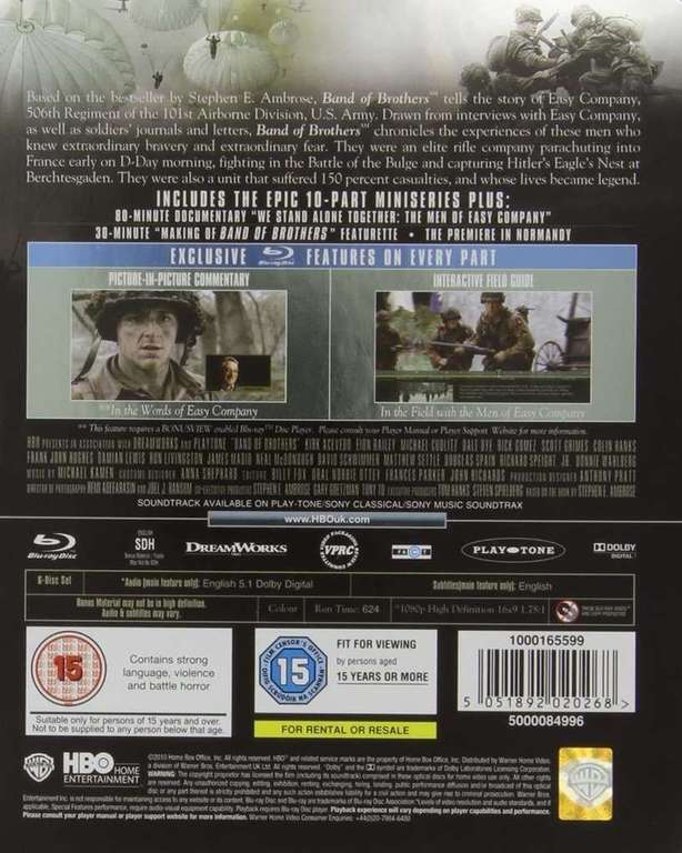 Band of Brothers: The Complete Series - Commemorative 6-Disc Tin Box Edition [Blu-Ray] (Used) - £6 (Free Click and Collect) @ CeX