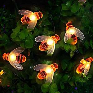 Solar Garden Lights, Honey Bee Fairy String Lights, 7M/24Ft with voucher Sold by duyafangdedian FBA