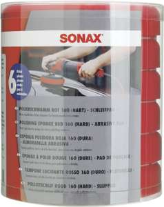 SONAX Foam Pad Hard 160 mm Hard Fine-Pore Sponge for Machine Sanding Polishing of Scratched & Weathered Paints (Pack of 6)