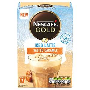 Nescafé Gold Iced Salted Caramel Latte 7 Sachets, 101.5g - 12 Packs (84 Sachets Total) For £1.20 @ Amazon Business