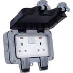 BG Twin 13A Weatherproof Switched Socket - IP66 rated (Free C&C)