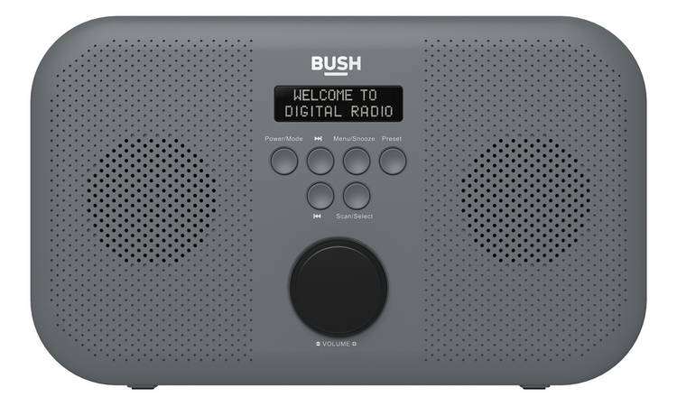 Bush Portable Stereo DAB Radio - Grey - Free C&C