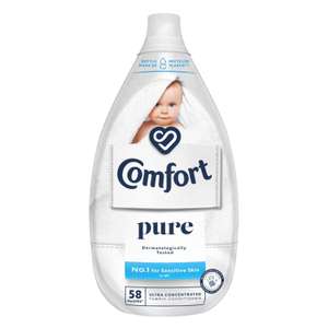 6 x Comfort Ultimate Care Pure Fabric Conditioner 870ml Bottles (New customer signup 5% available + TCB - £25 minimum spend)