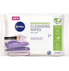 NIVEA Biodegradable Cleansing Wipes Sensitive Skin (25 sheets) 75p @ Amazon