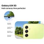 Samsung Galaxy A34 5G Mobile Phone 6.6 Inch Super AMOLED screen 256GB £299 @ Amazon