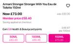 Armani Stronger Stronger With You Eau de Toilette 150ml (Members Price)