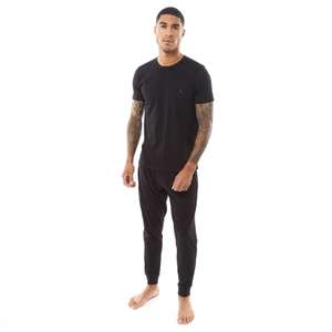 French Connection Mens FC Lounge Joggers And T-Shirt Set Black