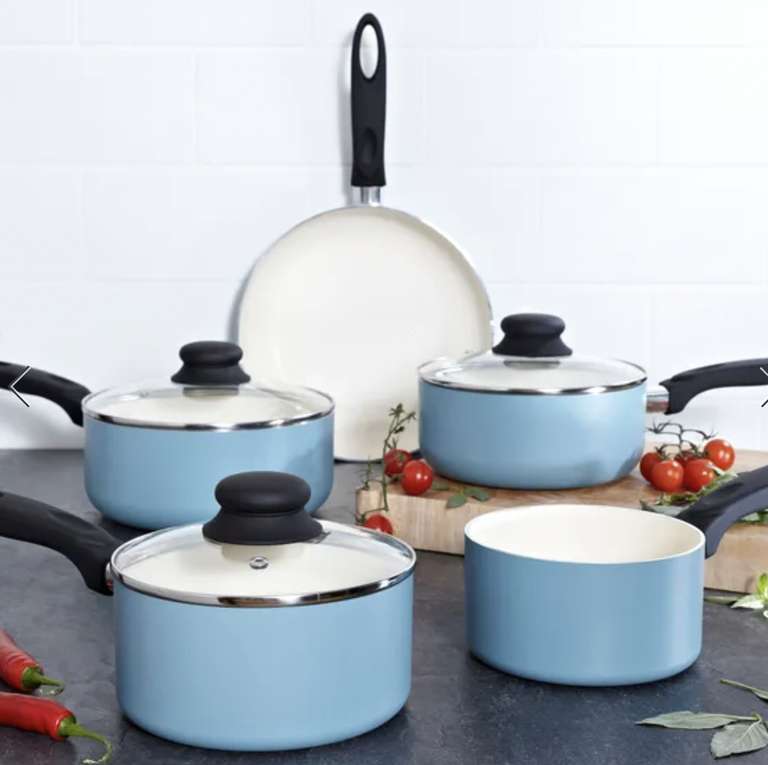 Brabantia 5 Piece pan set in the colour minty - £39.50 (+£3.95 Delivery) @ Dunelm