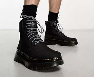 Men’s Dr Martens Leather tarik 8 tie boots in black - with code