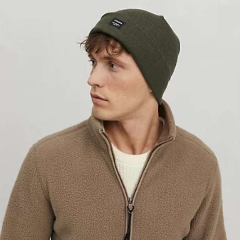 Jack & Jones Khaki Knitted Beanie Hat - £6 + Free Click & Collect @ Marks & Spencer