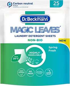 Dr. Beckmann MAGIC LEAVES Laundry Detergent Sheets Non-Bio - 25 Sheets £2.98 @ Amazon