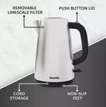 Breville Outline Stainless Steel 3000W Rapid Boil 1.7L Kettle - Free Click & Collect