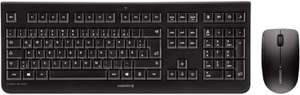 CHERRY DW3000, Wireless Keyboard & Mouse Set, British Layout, QWERTY Keyboard, Battery Operated, GS Approval, Whisper-Quiet Keystroke, Black