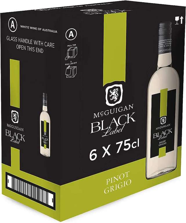 McGuigan Black Label Pinot Grigio, 75 cl (Case of 6) using voucher / £21.60 S&S