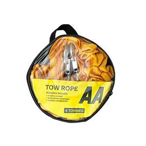 AA 4T Heavy Duty Tow Rope AA6226 – Yellow Strap-Style Towing Belt For Car Breakdowns Other Vehicles Up To 4 Tonnes