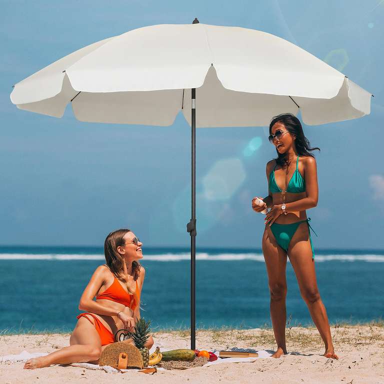 Sekey 2m Beach Umbrella, Portable Tilting Garden Parasol Umbrella Sold by Uking Online - FBA