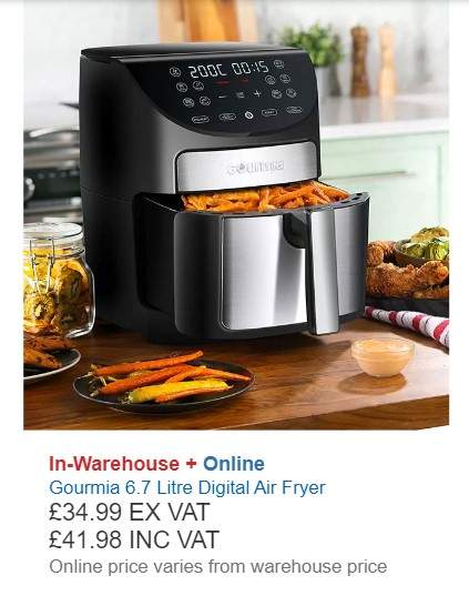 NEW Gourmia 7 Quart GAF798 Digital Air Fryer 10 One Touch Cooking Functions  810002862700